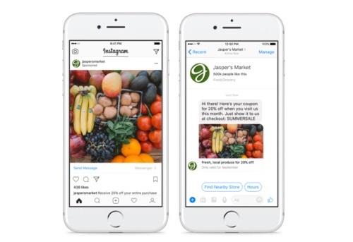В Instagram появилась возможность добавлять к постам ссылки на Messenger
